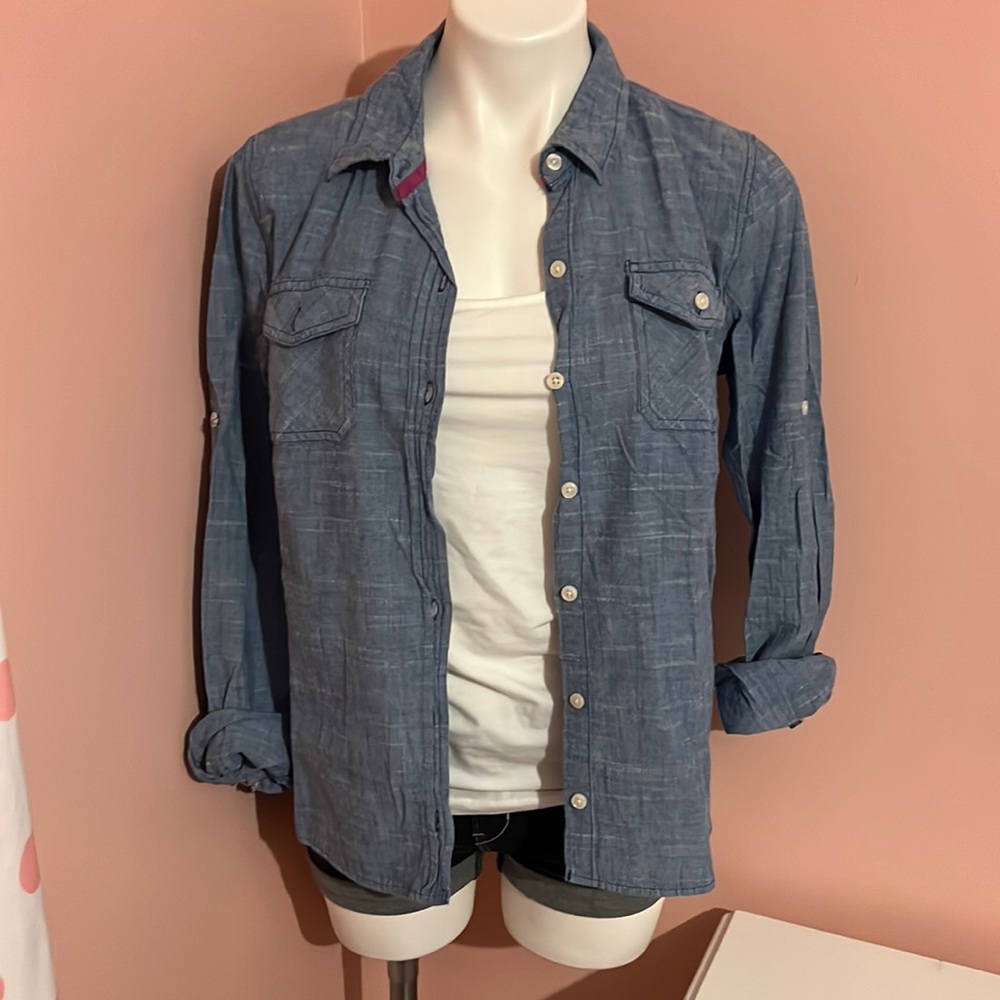 Light wash Jean Shirt